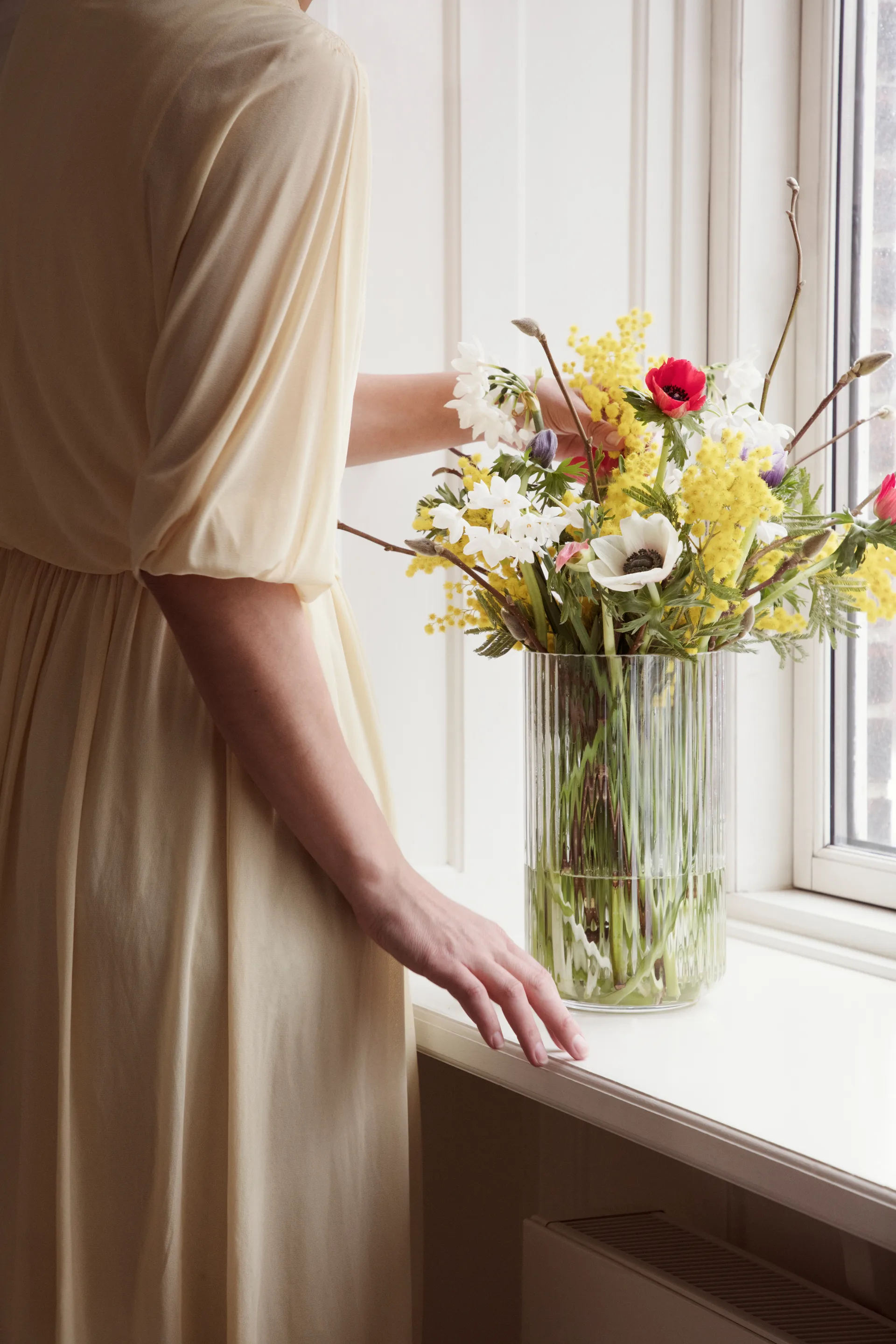 Lyngby vas glas klar, 25 cm Lyngby Porcelæn