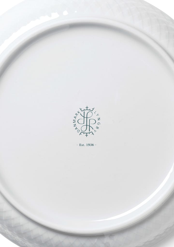 Rhombe desserttallrik Ø16 cm, Vit Lyngby Porcelæn