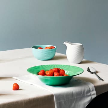 Rhombe djup tallrik grön - 24,5 cm - Lyngby Porcelæn