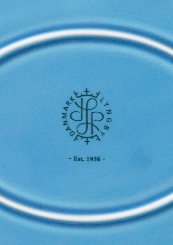Rhombe serveringsfat ovalt 21,5x28,5 cm, Blå Lyngby Porcelæn