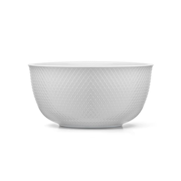 Rhombe serveringssk�ål Ø 22 cm - vit - Lyngby Porcelæn