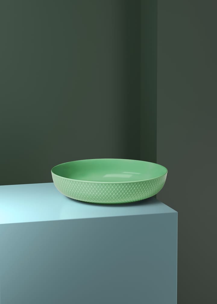 Rhombe Serveringsskål Ø28 cm, Grön Lyngby Porcelæn