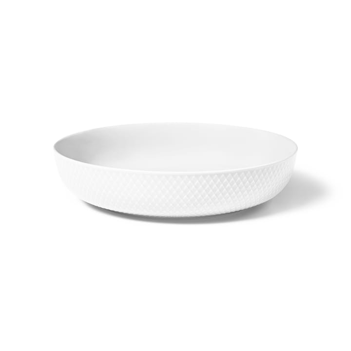 Rhombe Serveringsskål Ø28 cm, Vit Lyngby Porcelæn