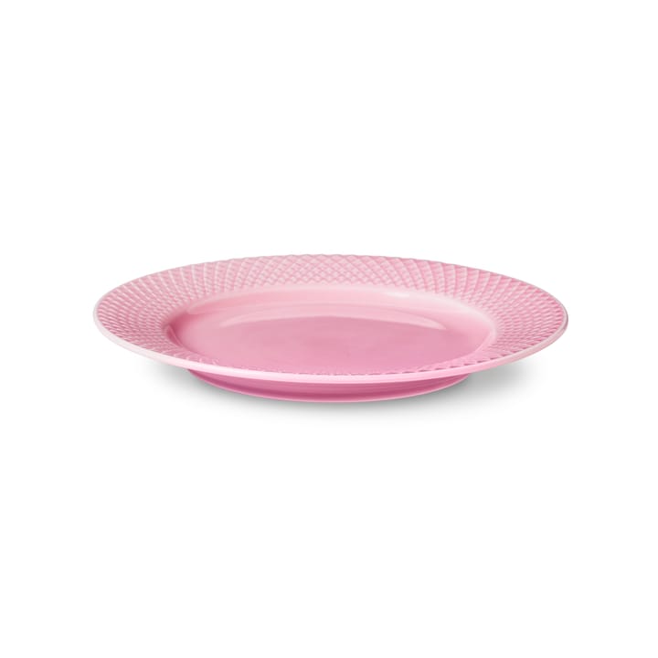 Rhombe tallrik rosa, 21 cm Lyngby Porcelæn