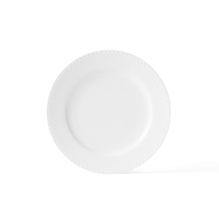 Rhombe tallrik vit, Ø 21 cm Lyngby Porcelæn
