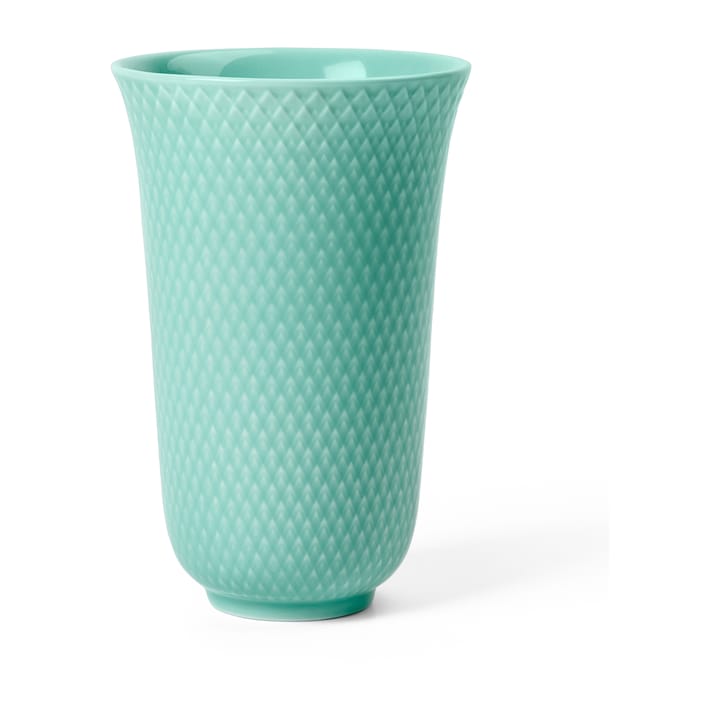 Rhombe vas 15 cm - Aqua - Lyngby Porcelæn