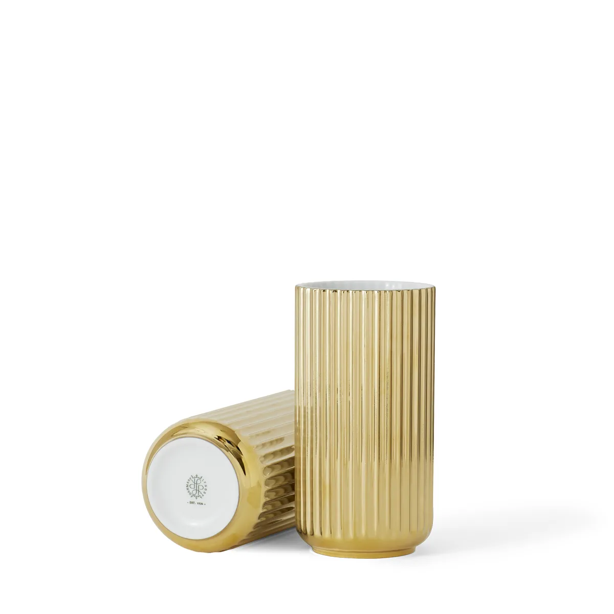 Vas porslin 20,5 cm, Guld Lyngby Porcelæn