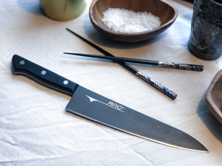 Mac Universalkniv Chef trähandtag 21 cm, Svart MAC