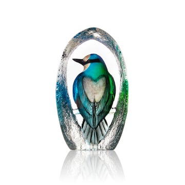 Målerås Glasbruk Wildlife Colorina glasskulptur 17,5 cm Blå
