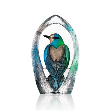 Målerås Glasbruk Wildlife Colorina glasskulptur Ltd Ed 27 cm Blå