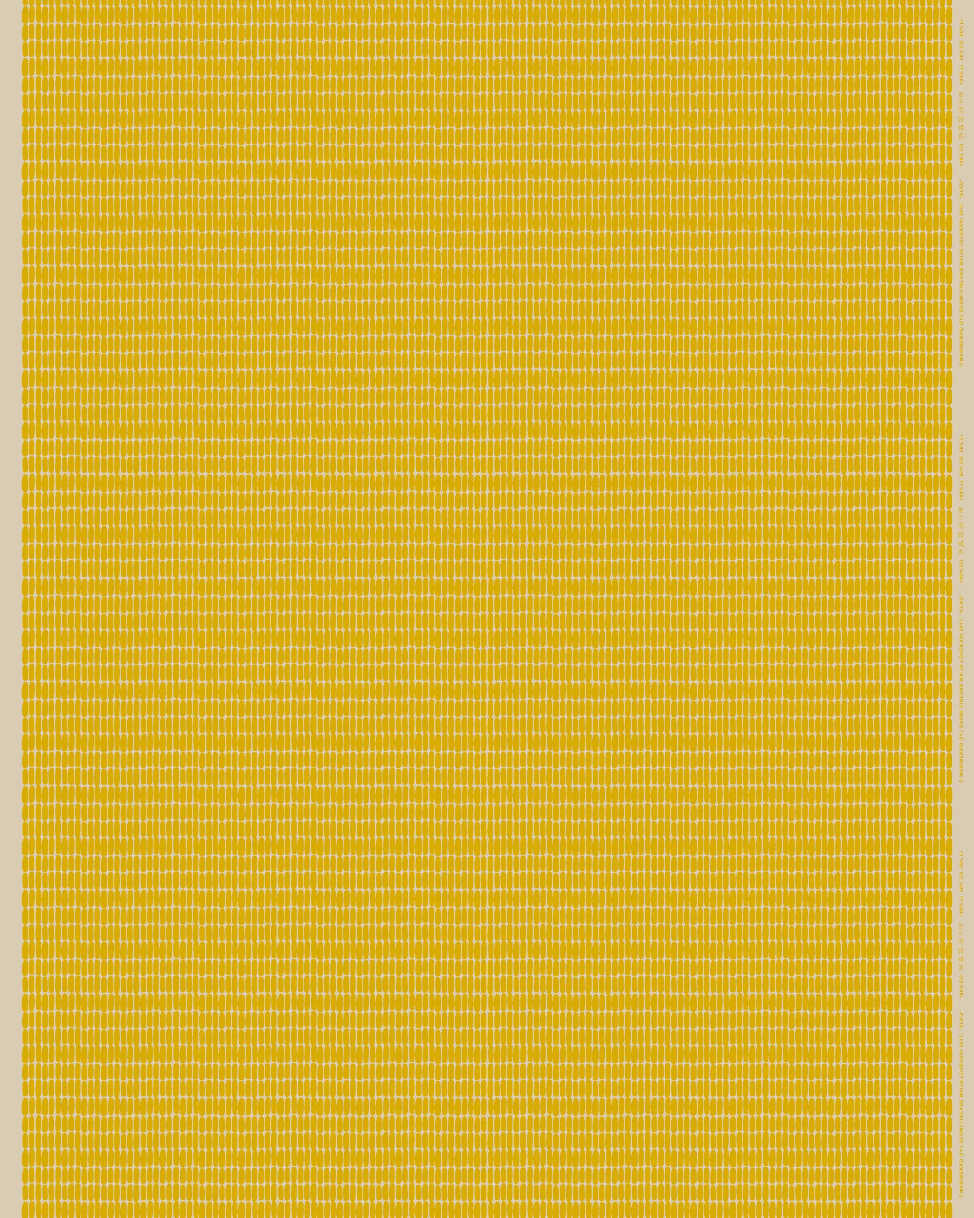 Alku vaxduk bomull-linne, Linen-yellow Marimekko