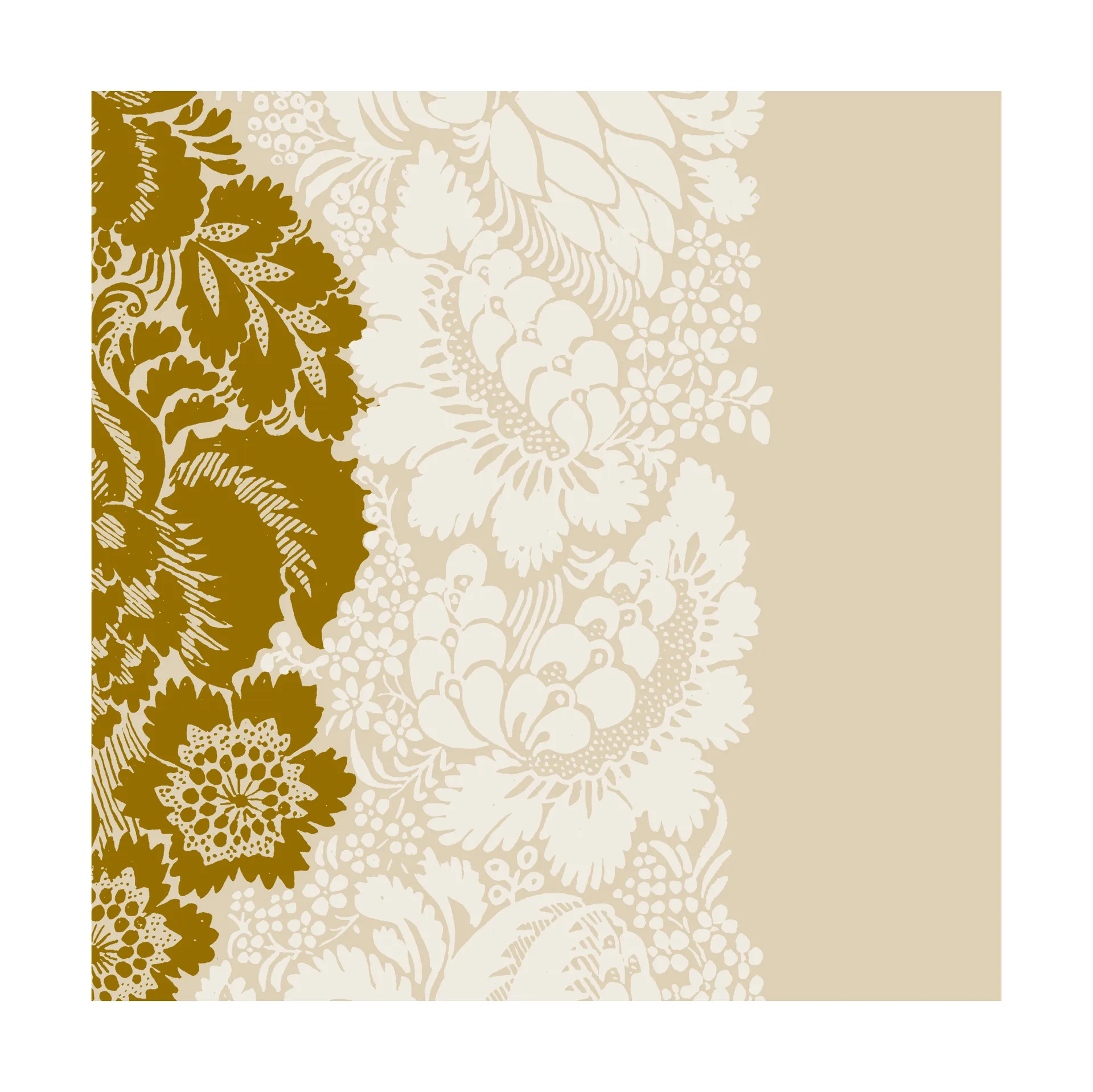 Ananas servett 33x33 cm 20-pack, Champagne Marimekko