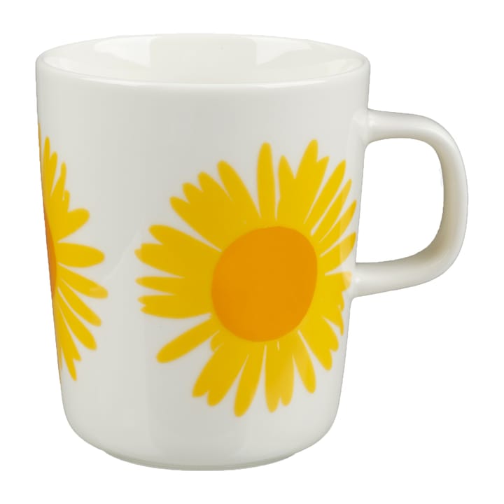 Auringonkukka mugg 25 cl, Gul-vit Marimekko