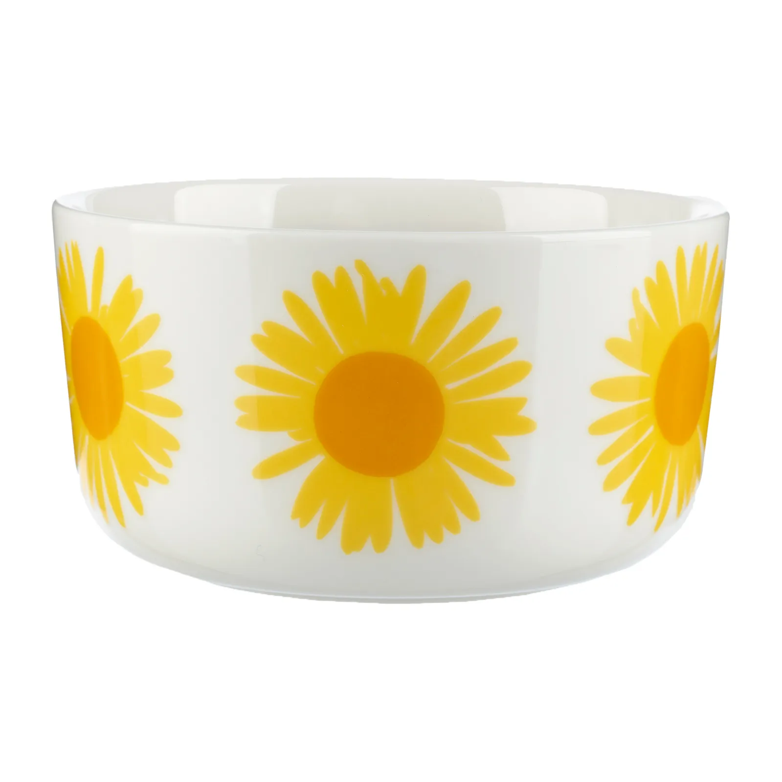 Auringonkukka skål 5 dl, Gul-vit Marimekko