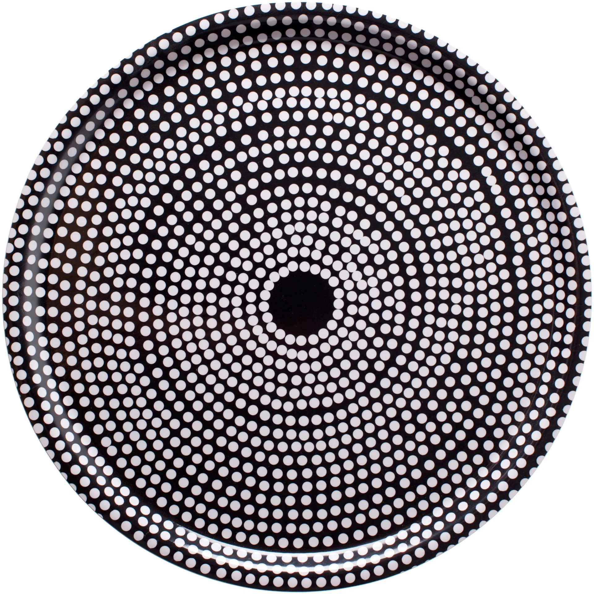 Fokus rund bricka, svart Marimekko