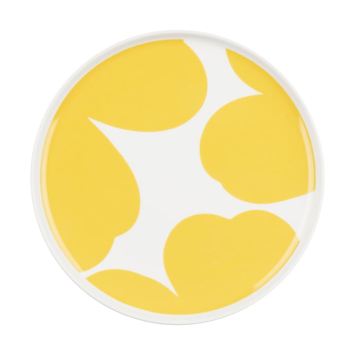 Iso Unikko assiett Ø20 cm, White-spring yellow Marimekko