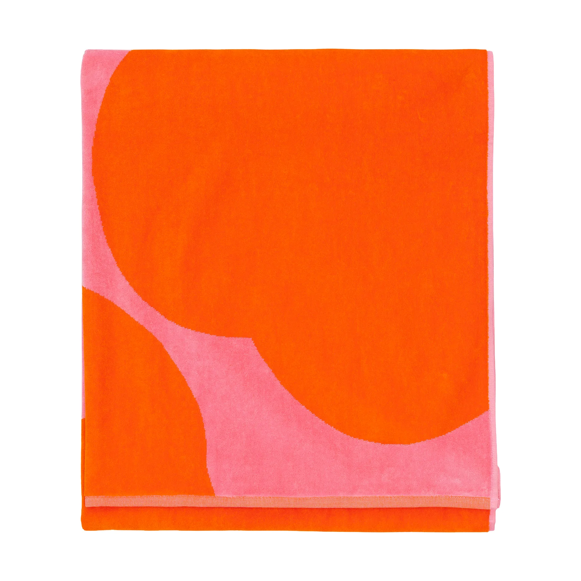 Iso Unikko badhandduk, Pink-orange red, 100x180 cm Marimekko