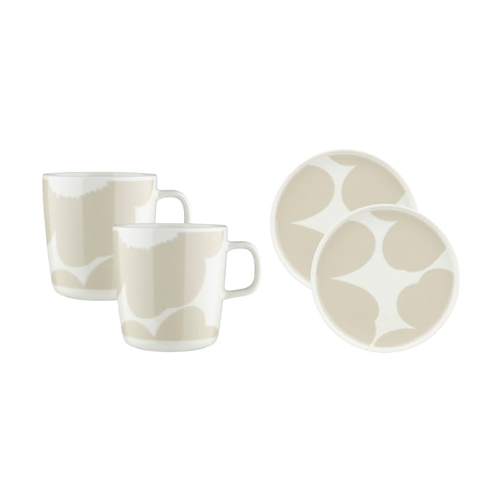 Iso Unikko frukostset 4 delar - White-straw - Marimekko