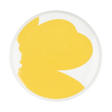 Marimekko Iso Unikko tallrik Ø25 cm White-spring yellow