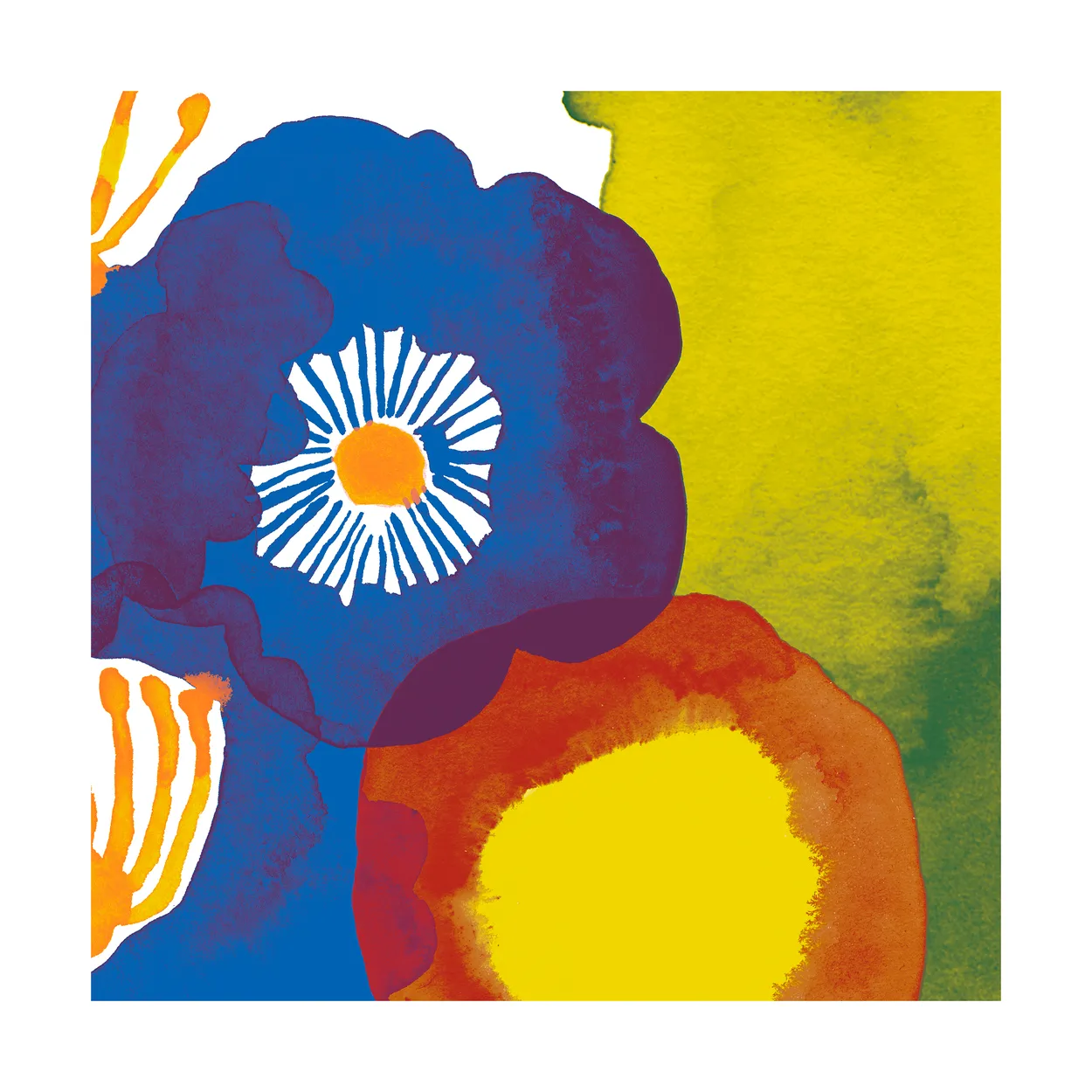 Marimekko Juhannustaika servett 33×33 cm 20-pack Blue-yellow-red