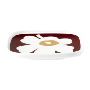 Juhla Unikko fat 10x10 cm 2-pack - Vit-vinröd-guld - Marimekko