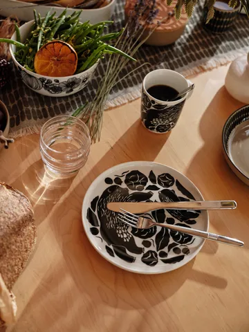 Karhuemo tallrik Ø20 cm - Vit-mörkgrön - Marimekko