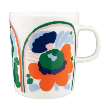 Marimekko Karuselli mugg 25 cl White-light blue-orange