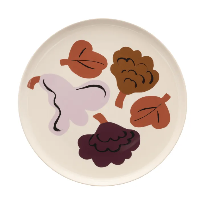 Kukasta Kukkaan mattallrik - Stoneware-plum-bronze-terracotta Ø20 cm - Marimekko