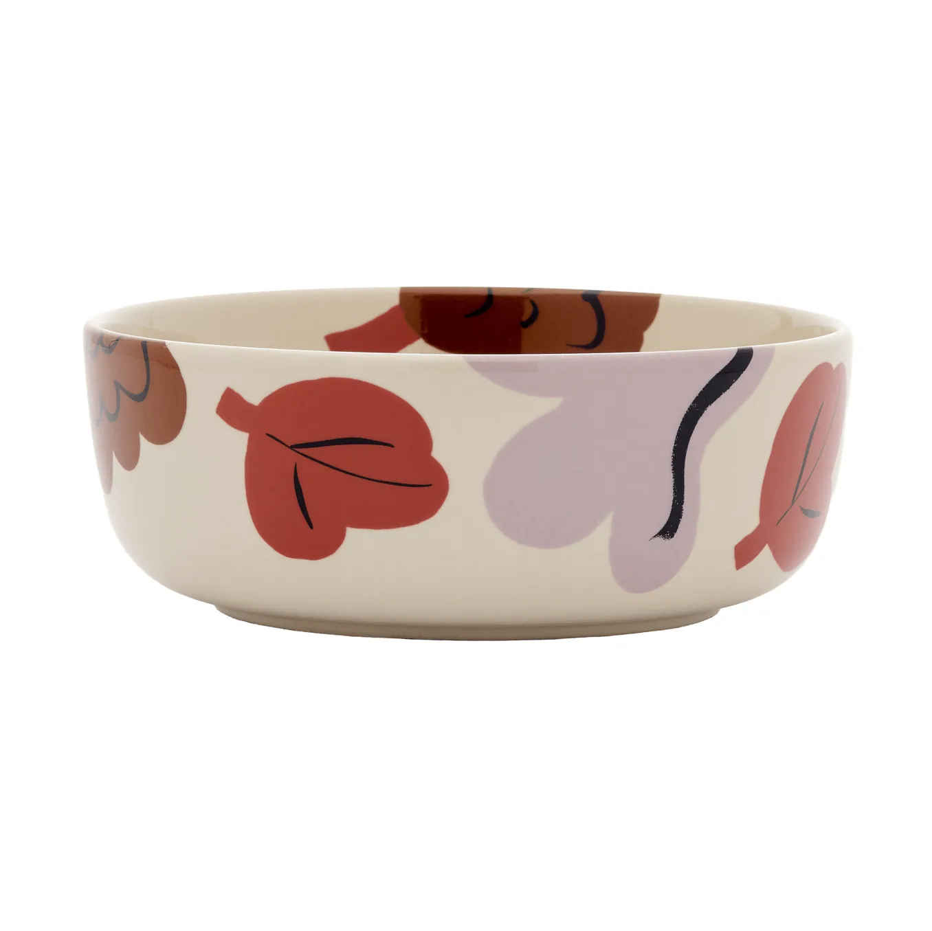 Marimekko Kukasta Kukkaan skål Stoneware-plum-bronze-terracotta, 40 cl