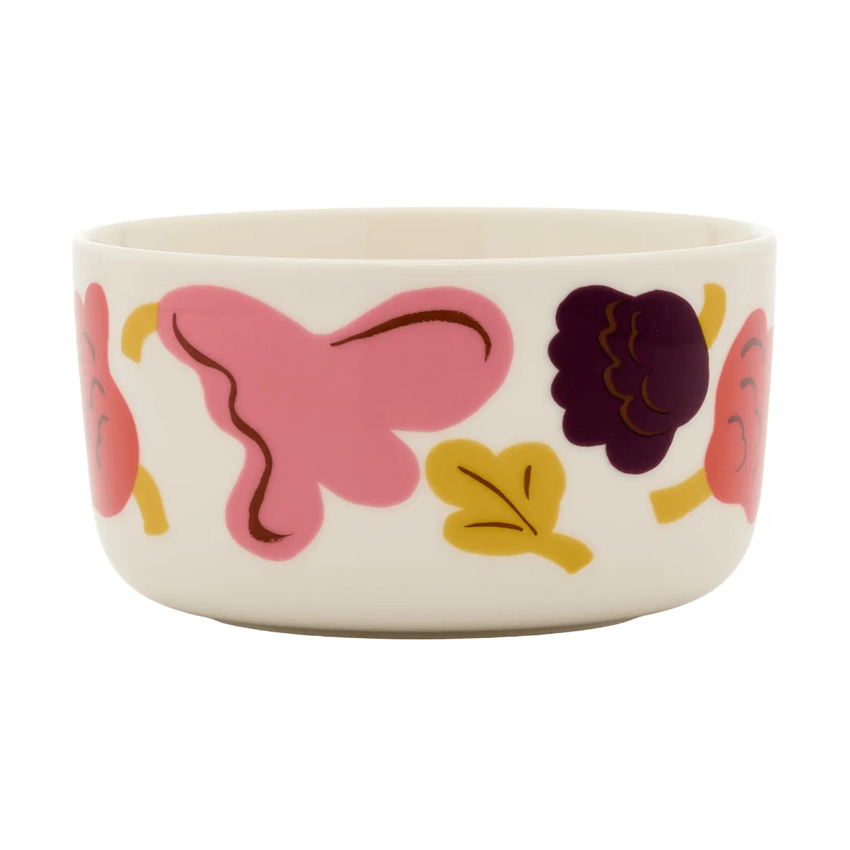 Marimekko Kukasta Kukkaan sk&aring;l White-pink-terrac-plum, 50 cl