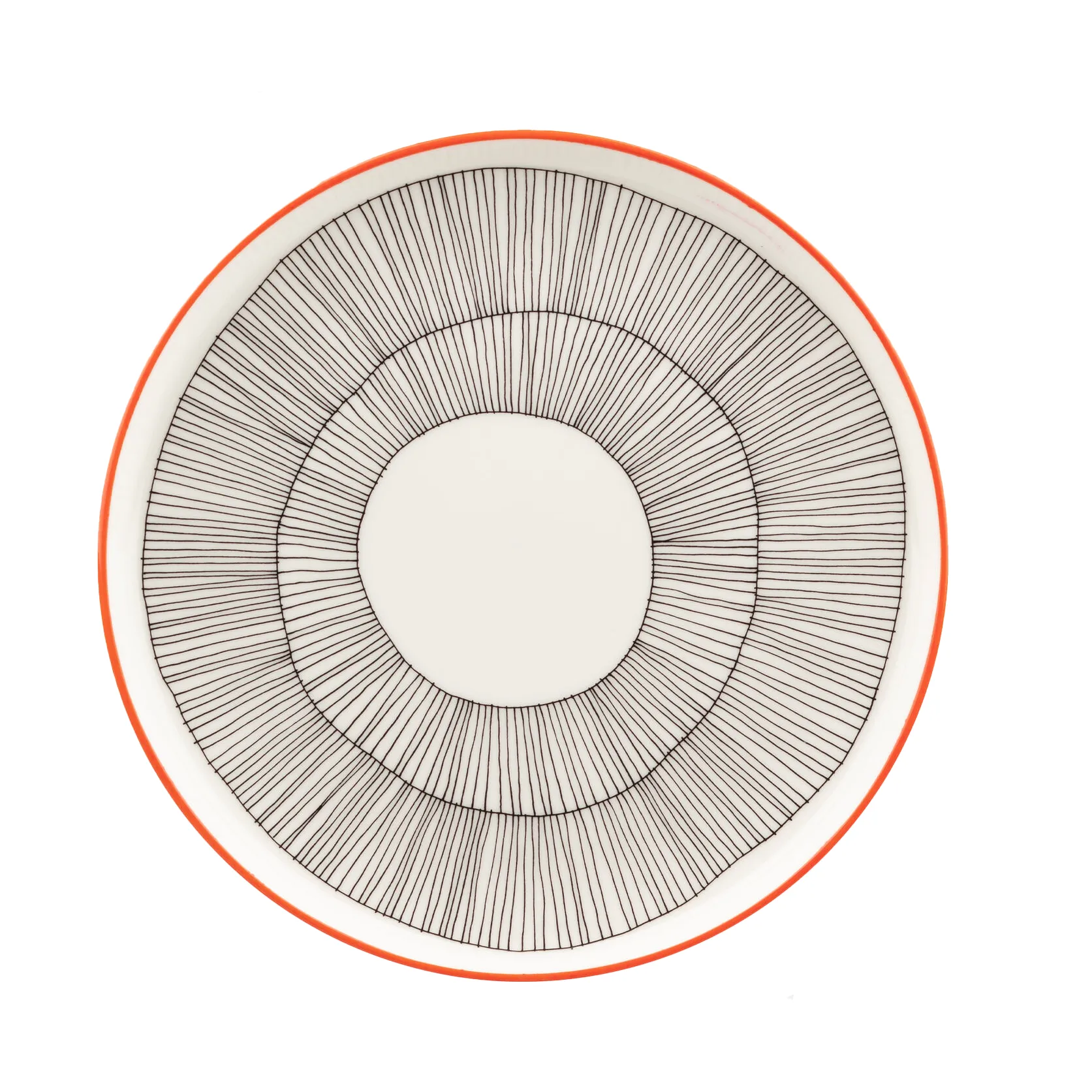 Kukat Puhkeavat tallrik Ø20 cm, White-black-orange Marimekko