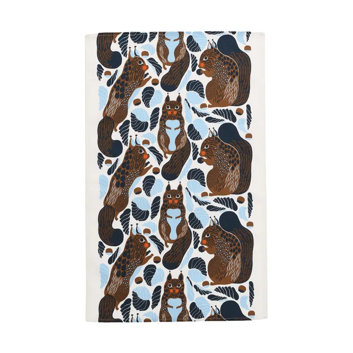 Kurre kökshandduk 43x70 cm - White-light blue-toffee - Marimekko