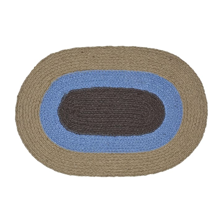 Melooni bordstablett oval jute, Brun-blå Marimekko