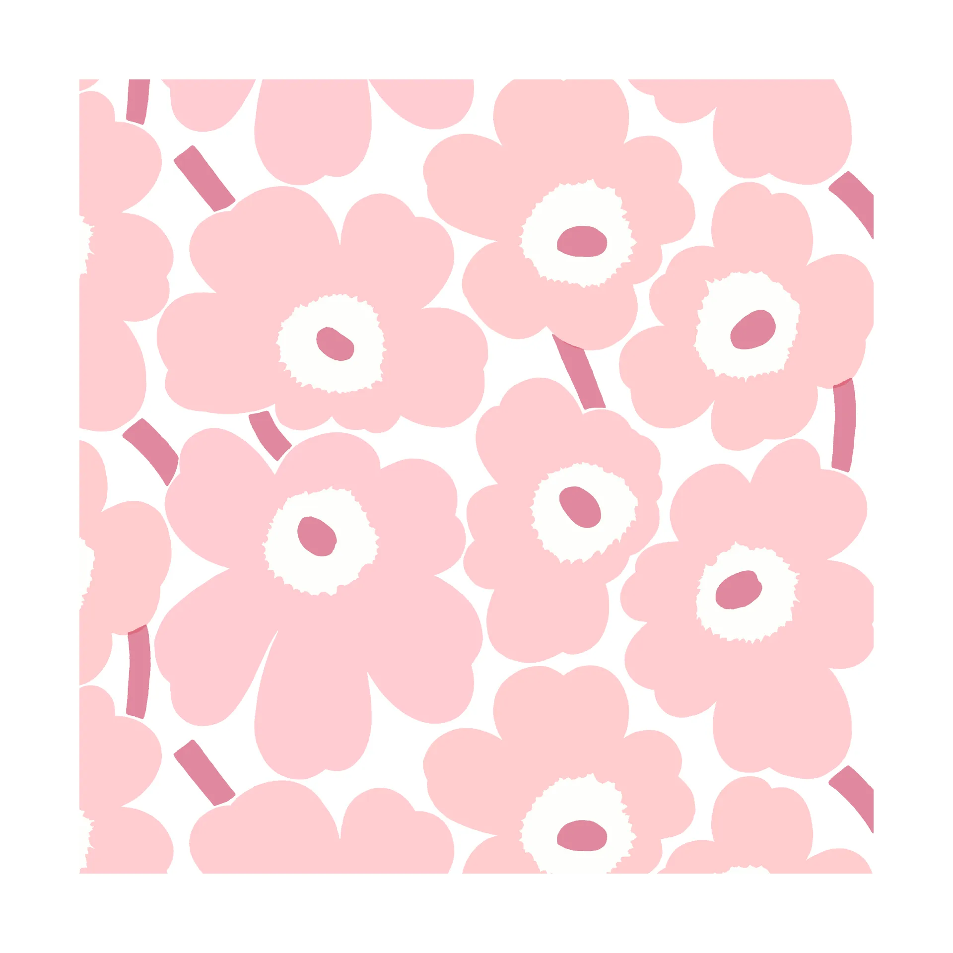 Mini Unikko servetter 20-pack, Light Pink Marimekko