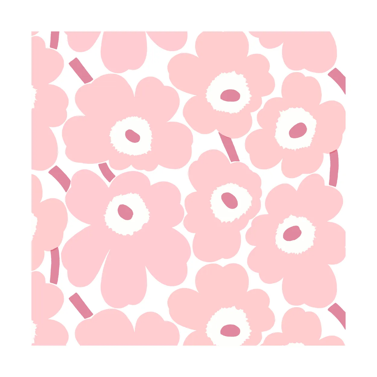Marimekko Mini Unikko servetter 20-pack Light Pink