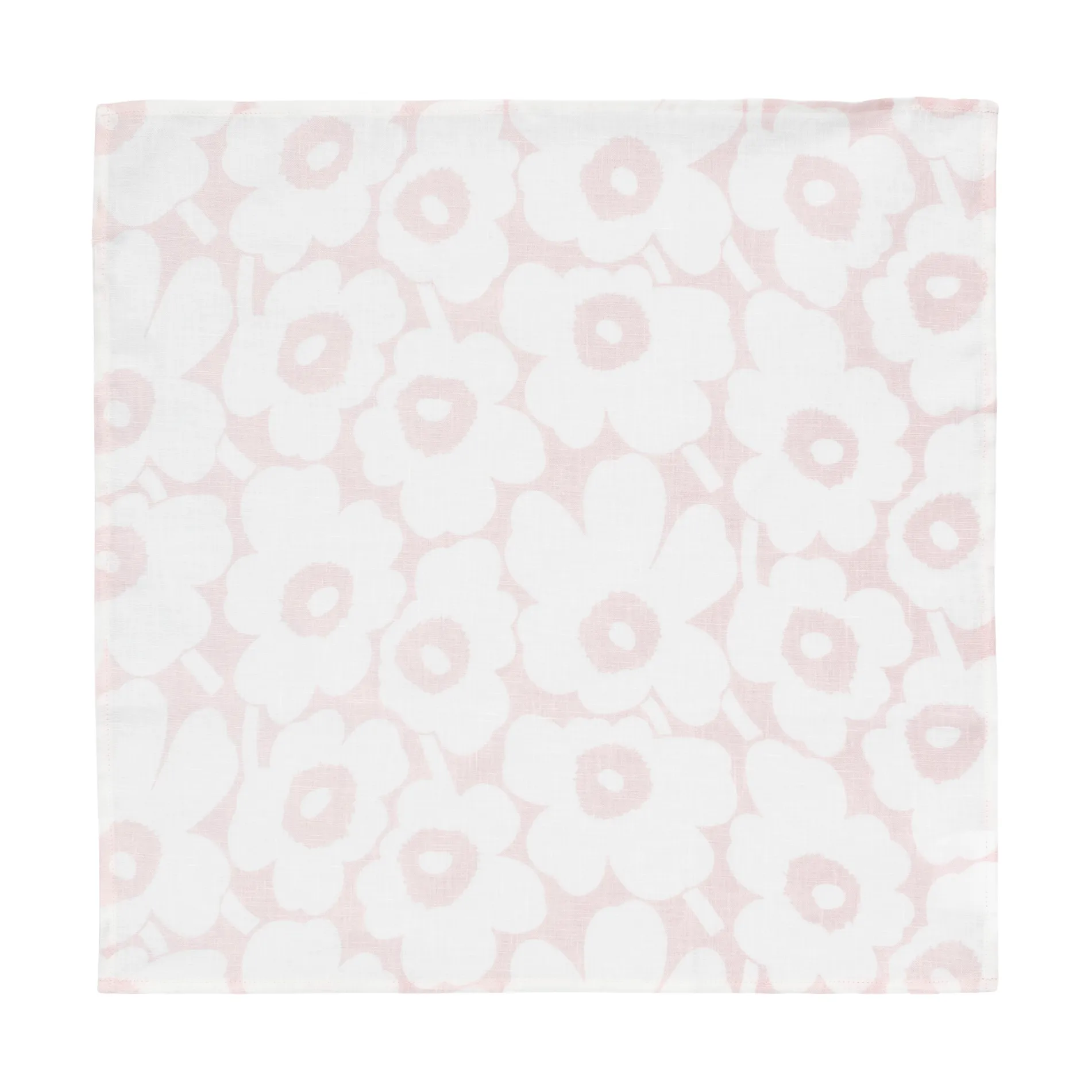 Mini unikko tygservett 43x43 cm, White-pink Marimekko