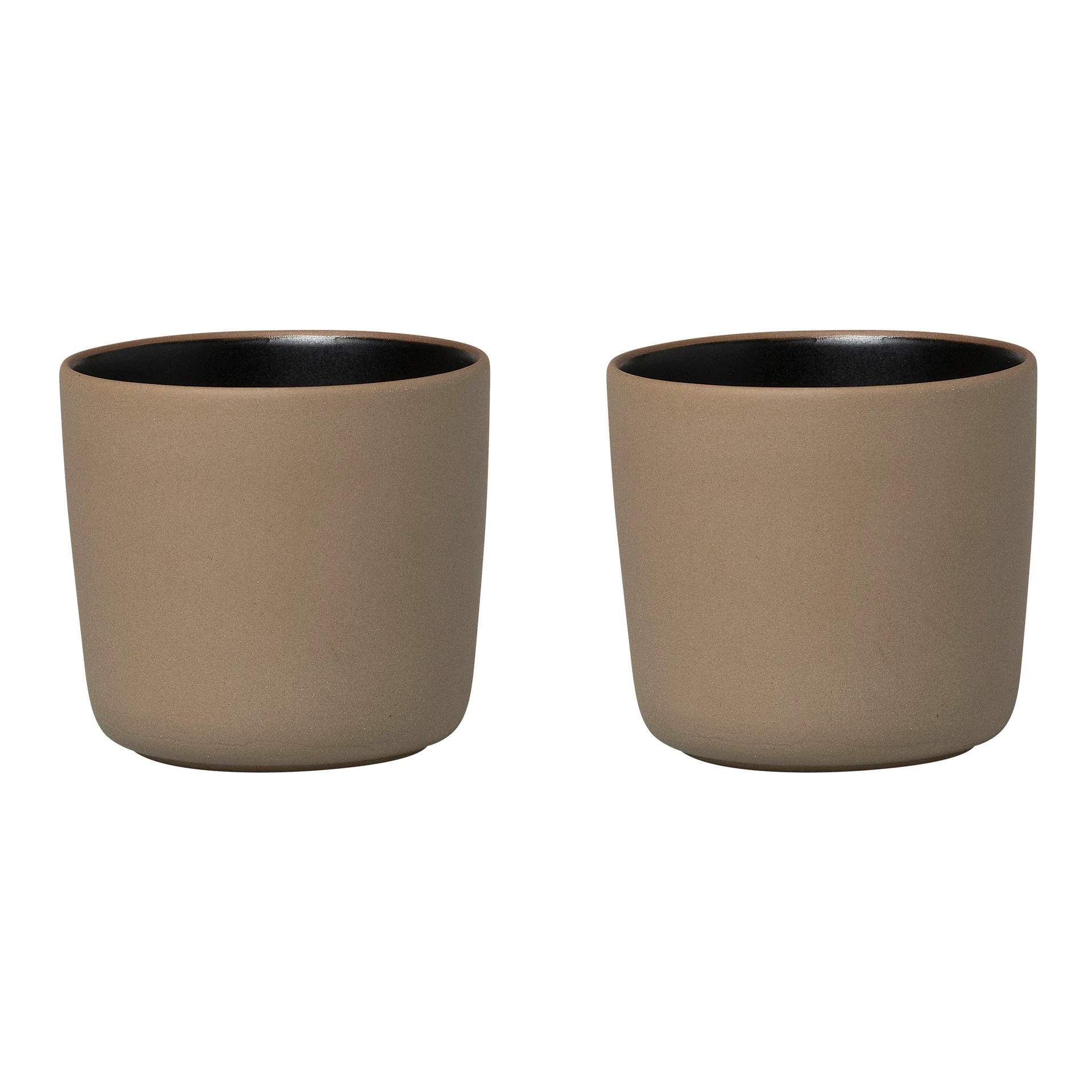 Oiva kaffekopp utan öra 20 cl 2-pack, Brun-svart Marimekko