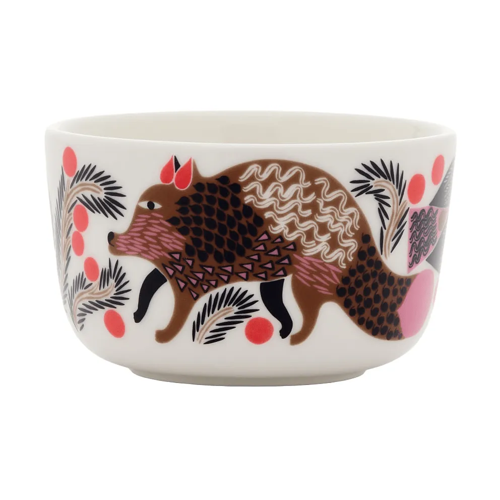 Marimekko Oiva Ketunmarja skål 2,5 dl White-bronze-pink-petrol