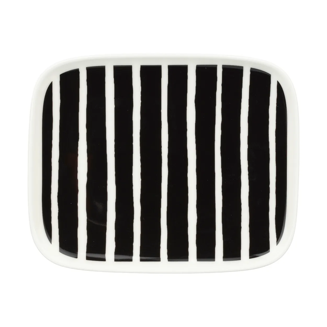 marimekko oiva piccolo tallrik 12x15 cm black-white