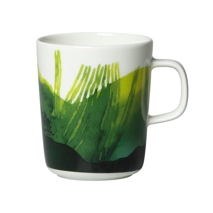 Oiva Sääpäiväkirja mugg 25 cl, Vit-grön Marimekko