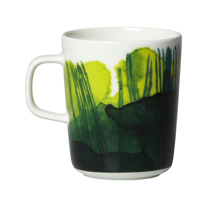 Oiva Sääpäiväkirja mugg 25 cl, Vit-grön Marimekko