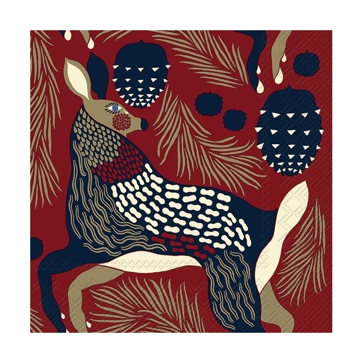 Peura servett 33x33 cm 20-pack, Brown Marimekko