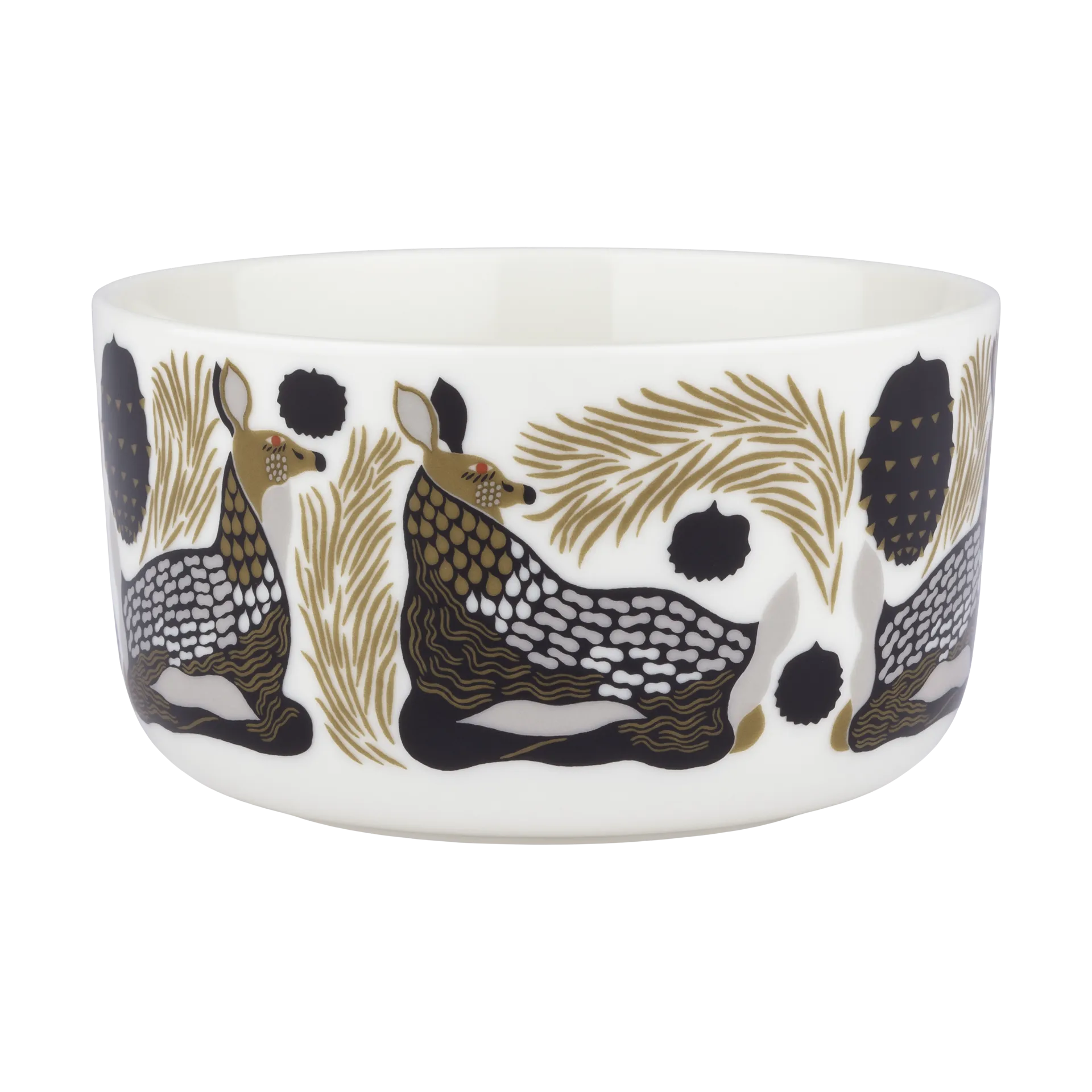 Peura skål 5 dl, White-coal-mud-light grey Marimekko