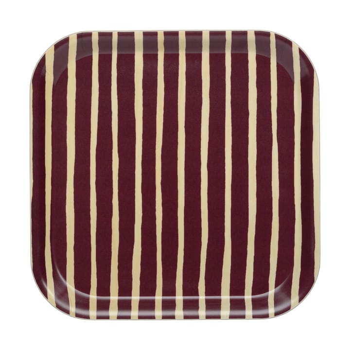 Piccolo bricka 20x20 cm - Burgundy - Marimekko