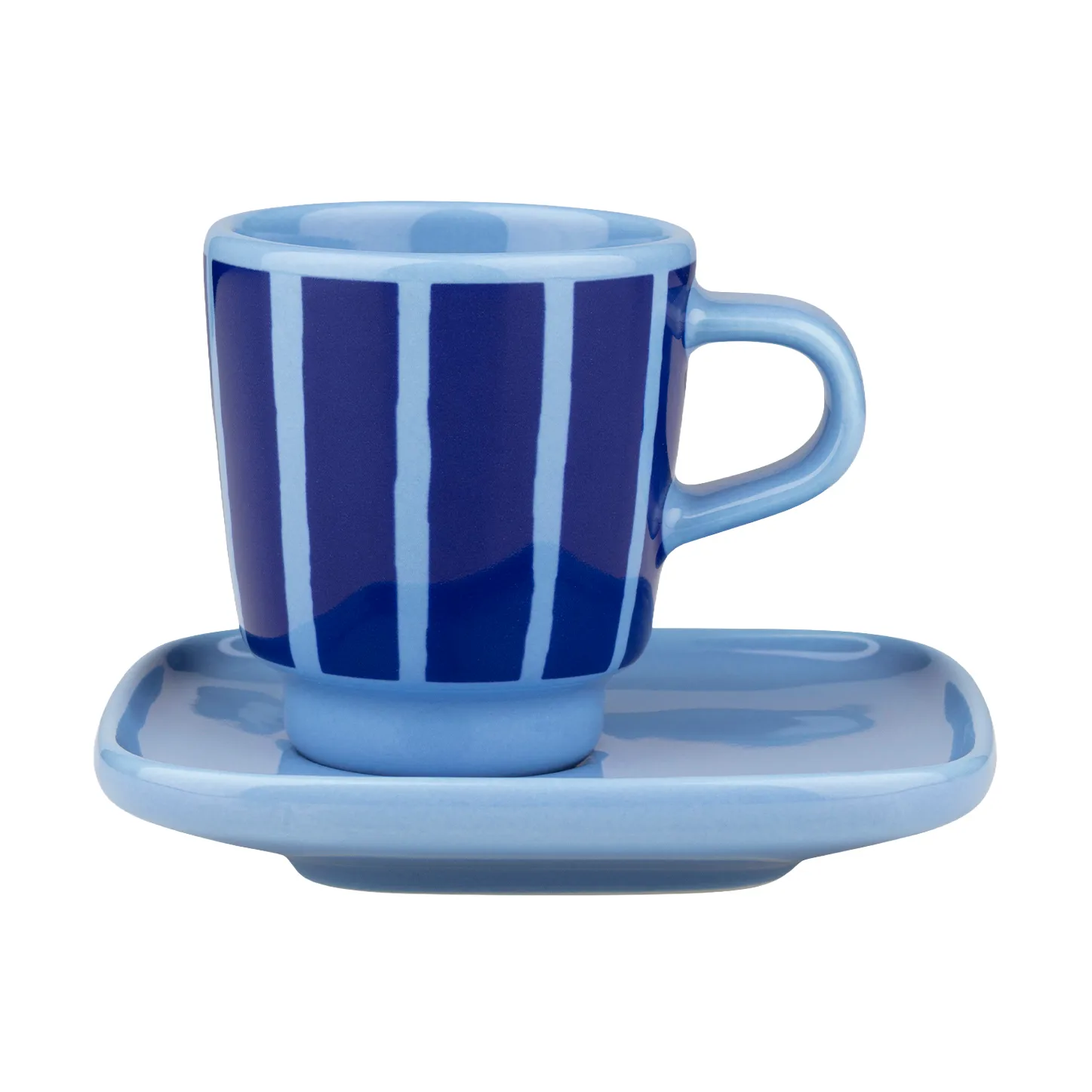 Piccolo espresso kopp med fat, Light blue-blue, 5 cl Marimekko