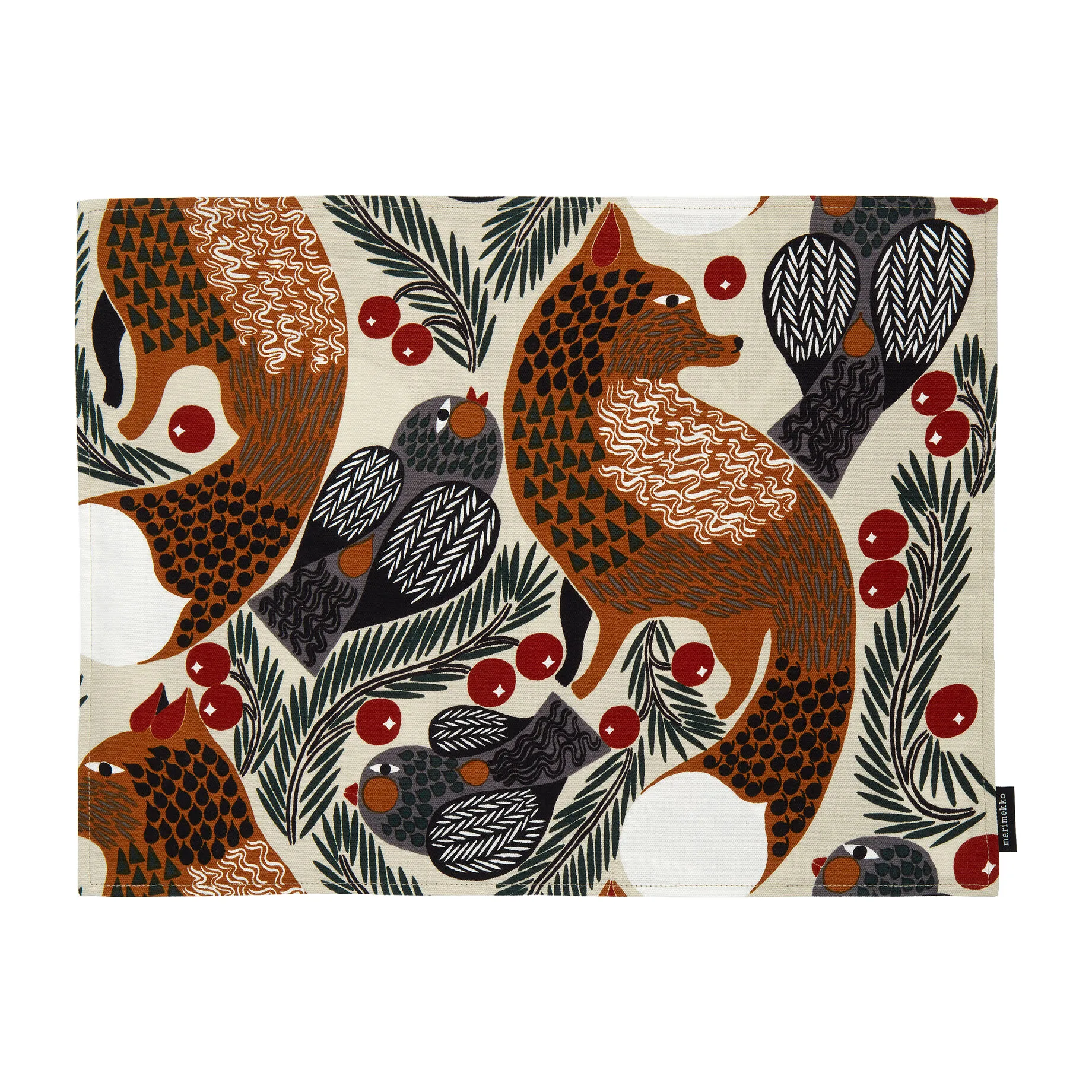 Pieni Ketunmarja bordstablett 31x42 cm, Beige-brun-grå Marimekko