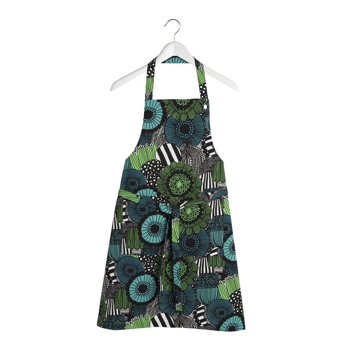 Pieni Siirtolapuutarha förkläde, blå-grön (Finland 100 år) Marimekko