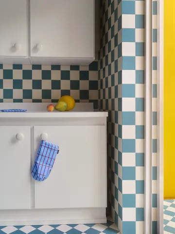 Pieni Tiiliskivi grythandske - Blå-brun - Marimekko