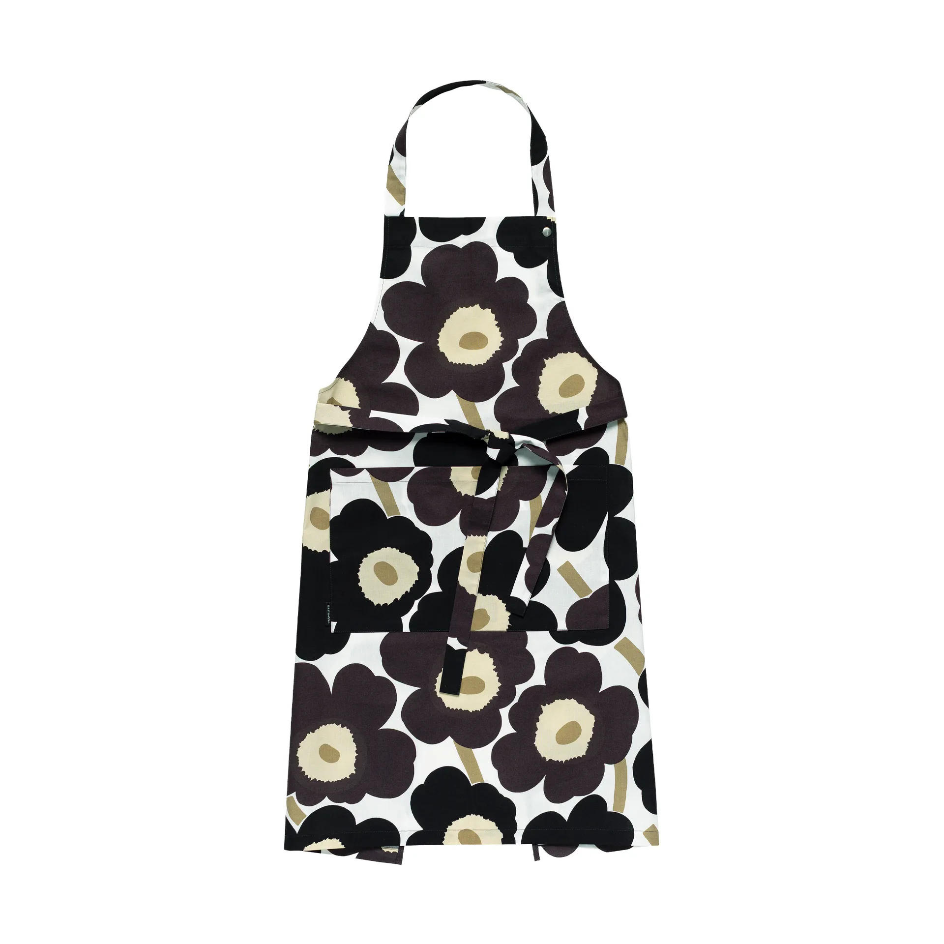 Pieni Unikko förkläde, White-dark grey-beige Marimekko