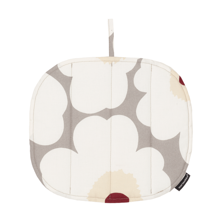 Pieni Unikko grytlapp 22x25 cm, L. grey-white-d. red-yellow Marimekko
